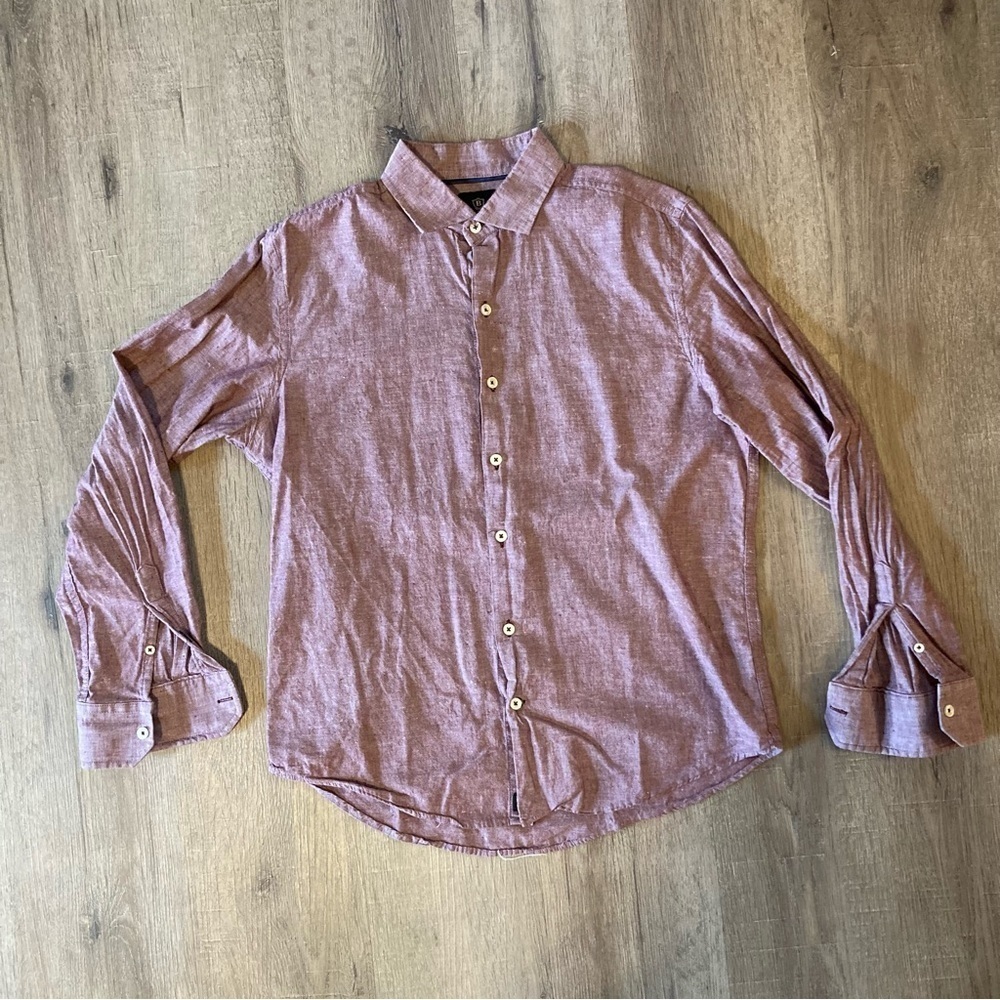 Euro Style Long Sleeve Mens Button Down L EUC